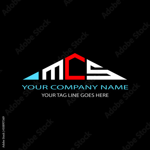 MCS letter logo creative design with vector graphic