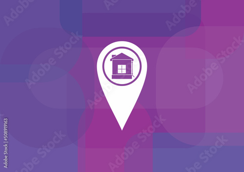 Home pin , Map pin icon.vector illustration design