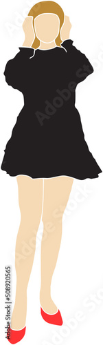 Woman in a little Black Dress