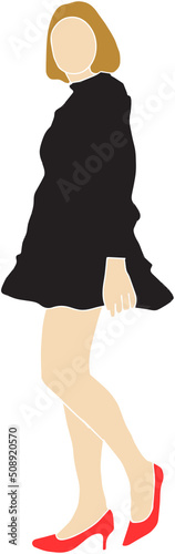 Woman in a little Black Dress