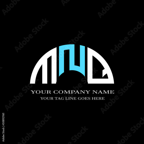 MNQ letter logo creative design with vector graphic photo