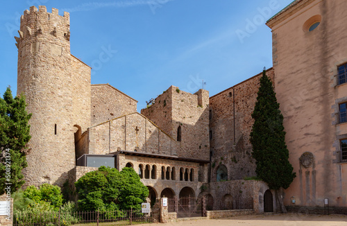Monastery of Sant Feliu de Guixols in Catalonia, Spain photo
