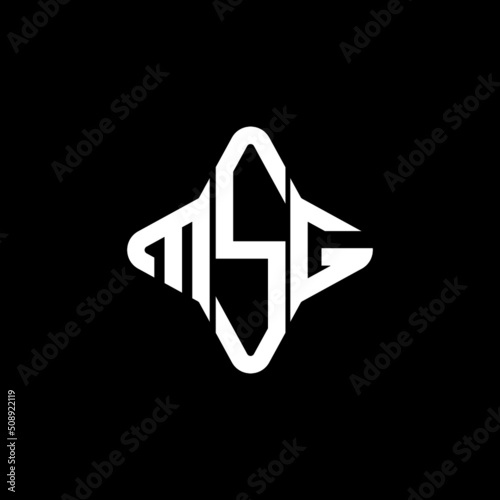 MSG letter logo creative design with vector graphic