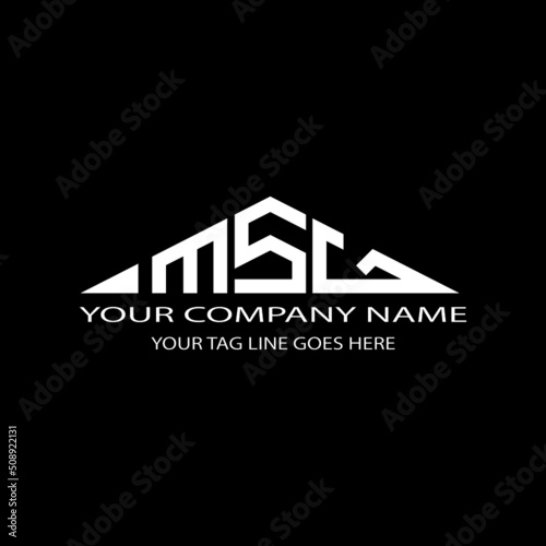 MSG letter logo creative design with vector graphic