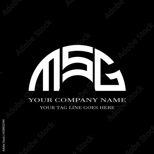 MSG letter logo creative design with vector graphic