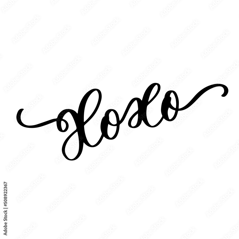 xoxo calligraphy - good for tattoo, greeting card, poster, gift design. xoxo calligraphy - good for tattoo, greeting card, poster, gift design.