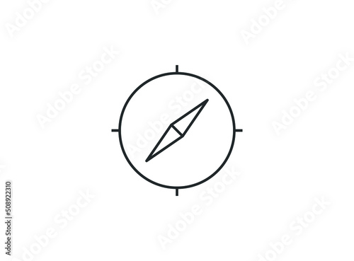 Compass icon. Simple thin line, outline vector of logistics icons for ui and ux, website or mobile application