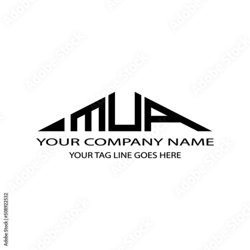 MUA letter logo creative design with vector graphic photo