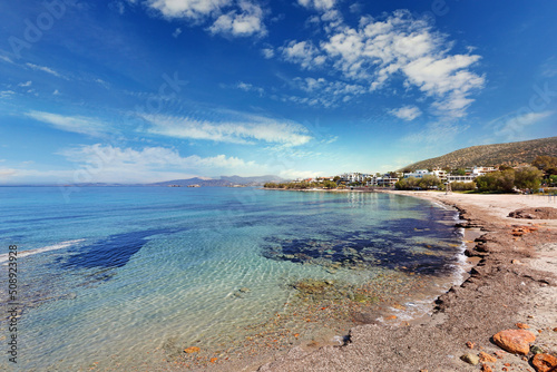 Fototapeta Naklejka Na Ścianę i Meble -  Saronida beach in Attica, Greece