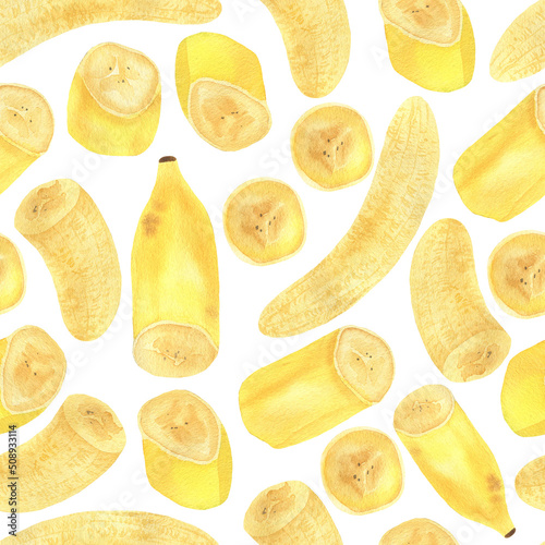Pattern of banana slices