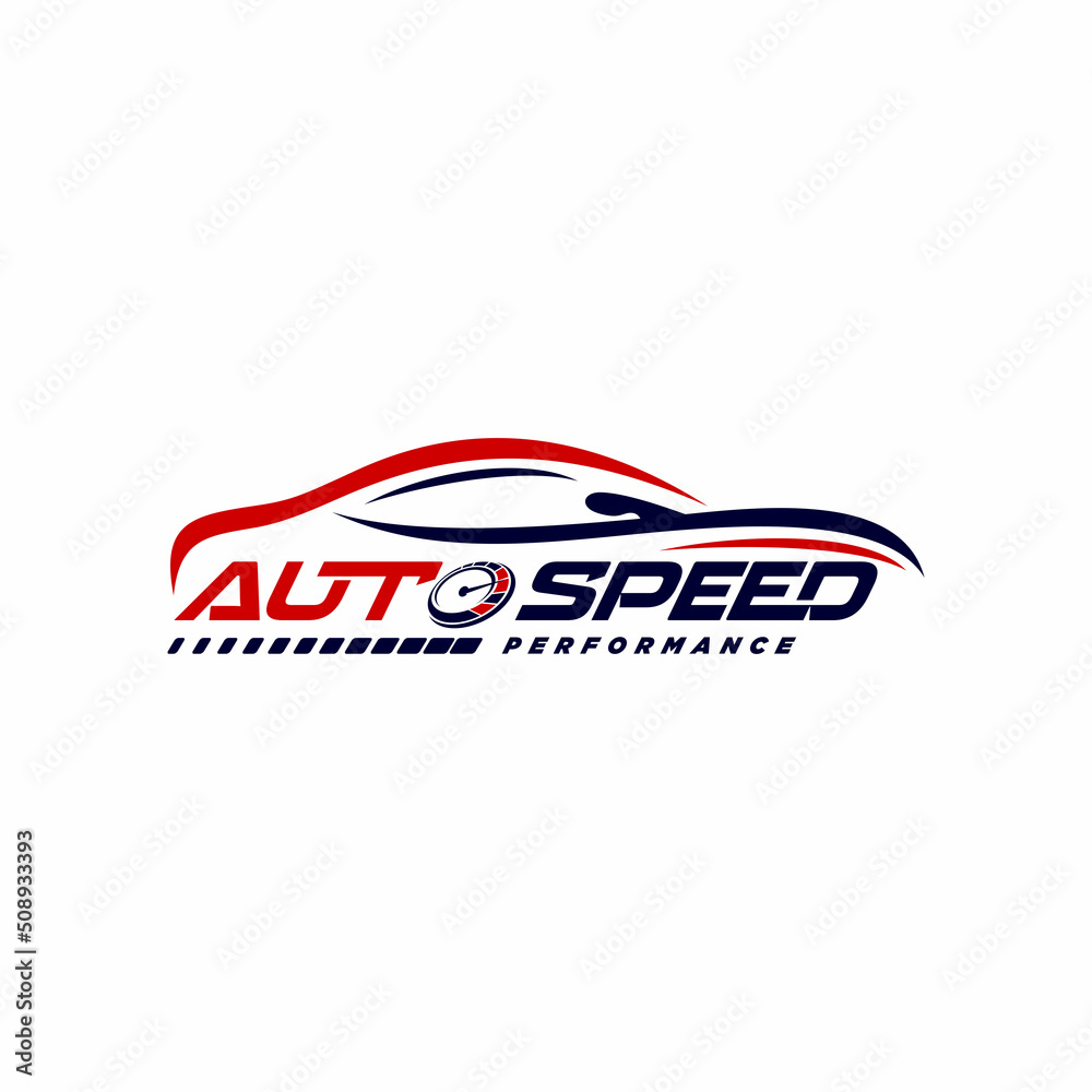 Auto speed car logo design