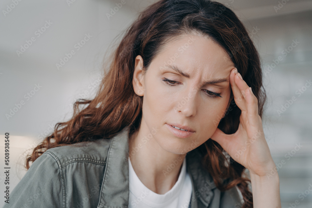 Tired freelancer is working and getting fatigue. Stress and problem from remote work or study.