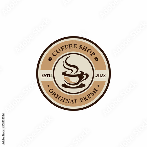 Coffee shop badge in vintage style