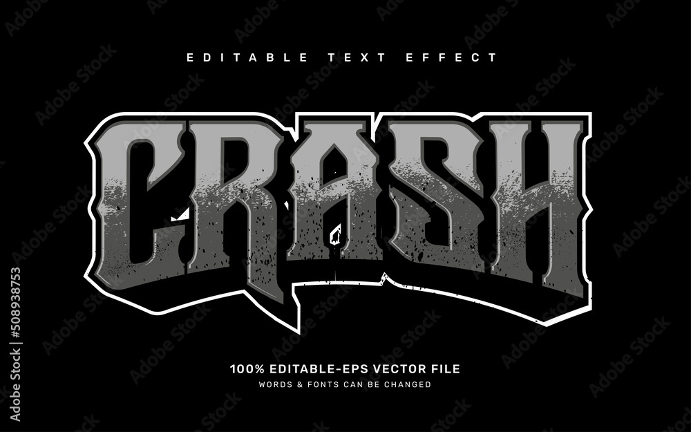 Rusty editable text effect template