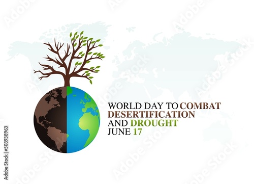 Fototapeta vector graphic of World Day to Combat Desertification and Drought celebration