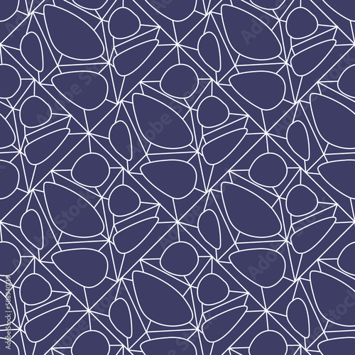 seamless pattern vector Contour abstract geometrical line art design