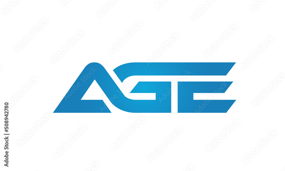 Connected AGE Letters logo Design Linked Chain logo Concept Connected AGE Letters logo Design Linked Chain logo Concept