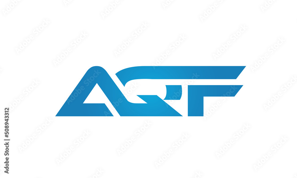 Connected AQF Letters logo Design Linked Chain logo Concept Connected AQF Letters logo Design Linked Chain logo Concept