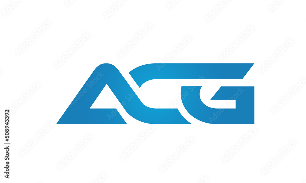 Connected ACG Letters logo Design Linked Chain logo Concept Connected ACG Letters logo Design Linked Chain logo Concept