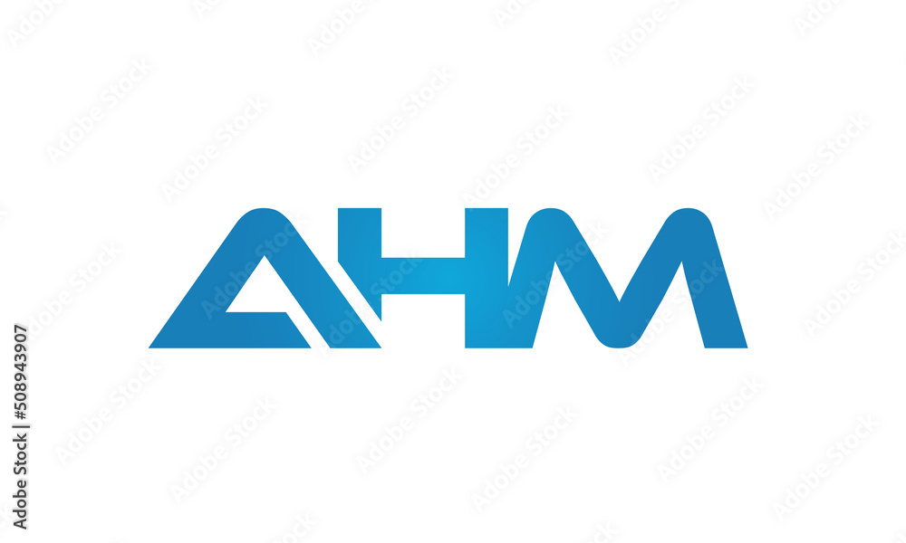 connected AHM Letters logo Design Linked Chain logo icon connected AHM Letters logo Design Linked Chain logo icon