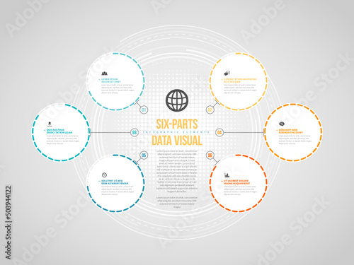 Six-Parts Data Visual Infographic