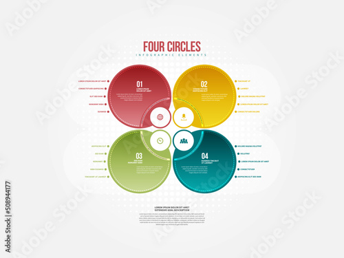 Four Circles Infographic