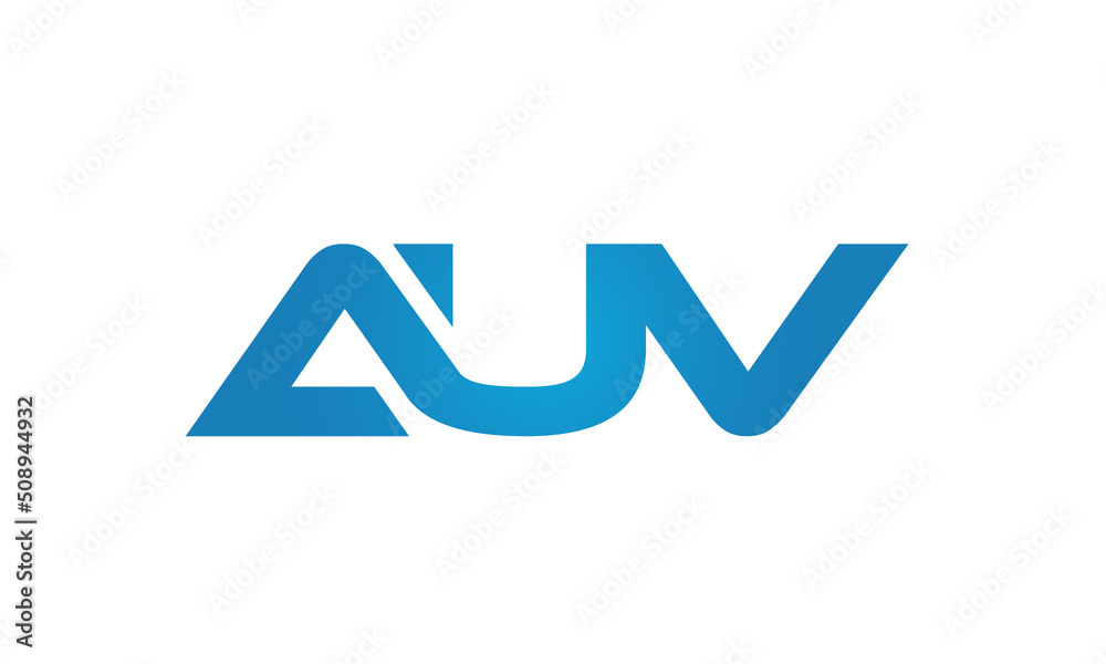 AUV linked letters logo icon AUV linked letters logo icon