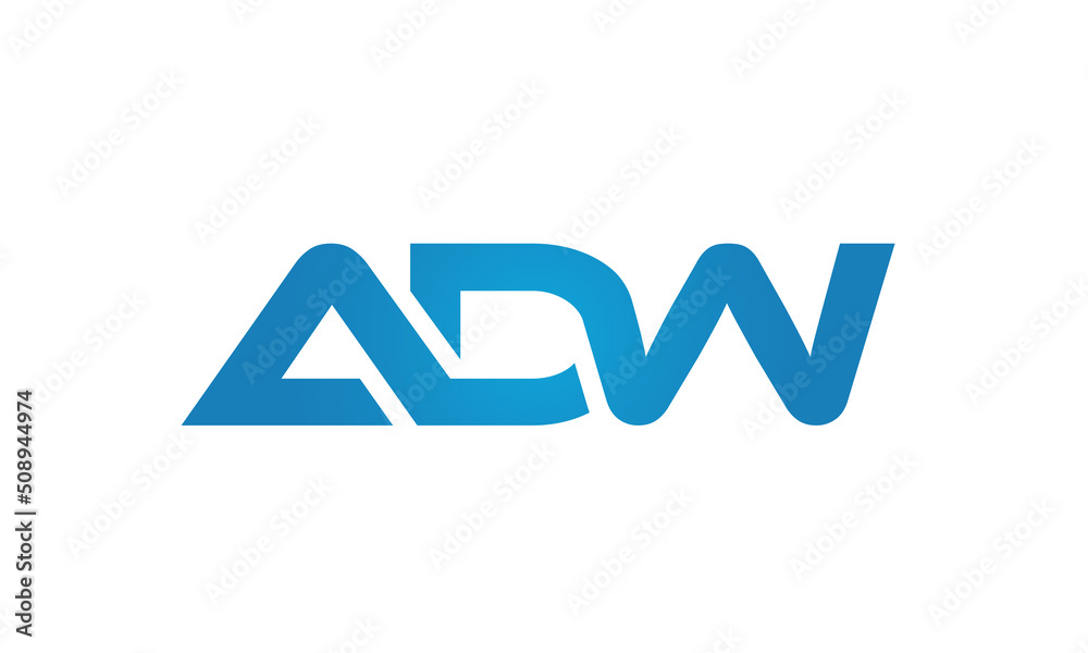 ADW linked letters logo icon