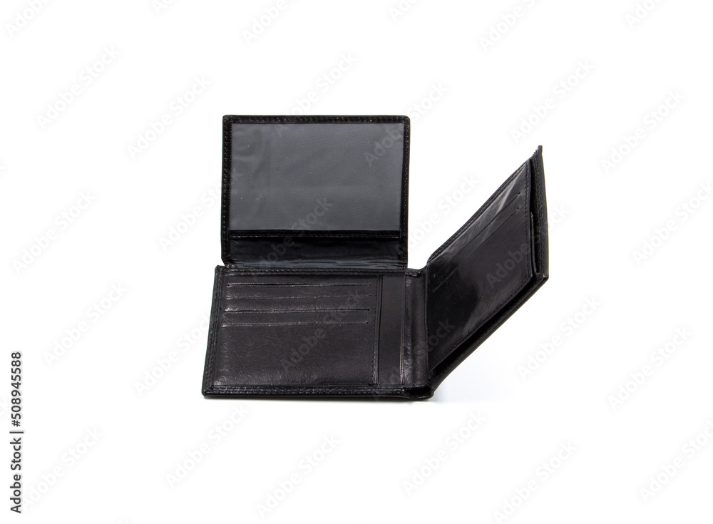 Inside the wallet, there are compartments for money and cards. Inside the wallet, there are compartments for money and cards.