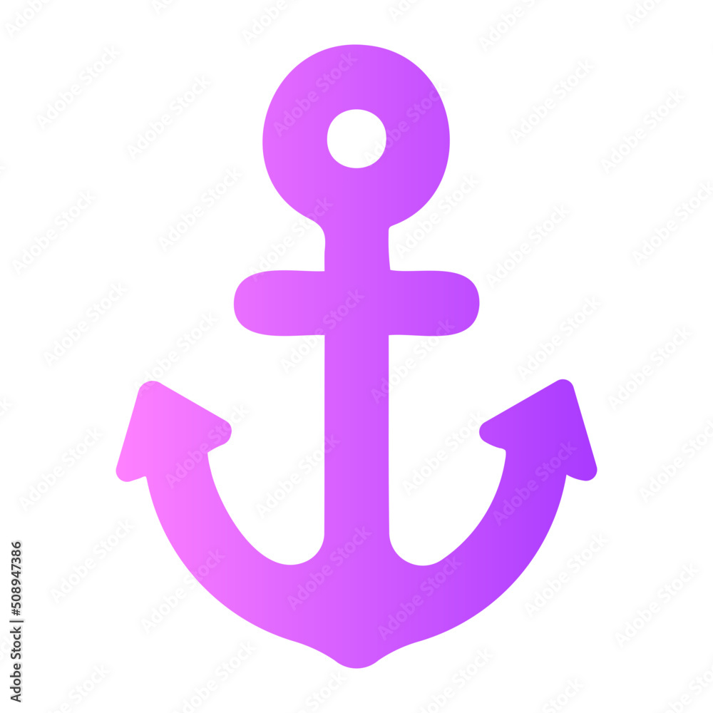 anchor gradient icon anchor gradient icon