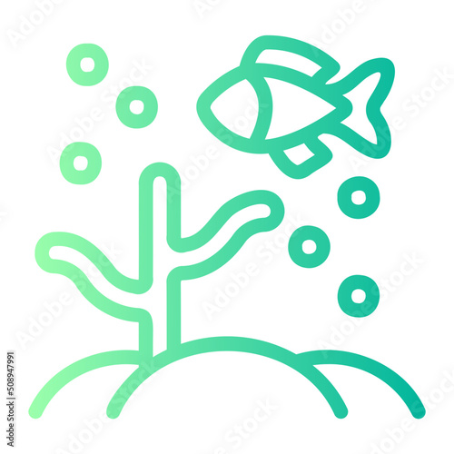 coral reef gradient icon