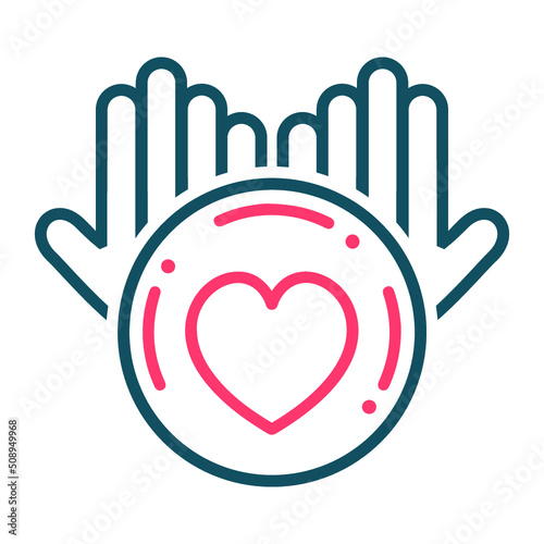 Compassion, love, help icon