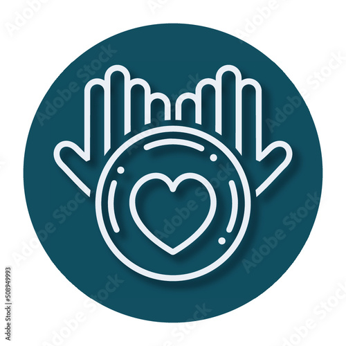Compassion, love, help icon