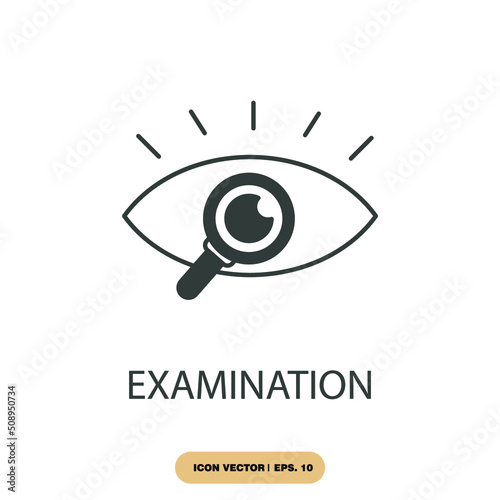 examinations icons  symbol vector elements for infographic web