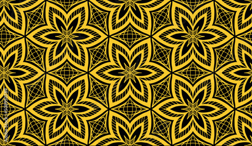 Geometric ethnic pattern seamless flower color oriental. seamless pattern. Design for fabric, curtain, background, carpet, wallpaper, clothing, wrapping, Batik, fabric,Vector illustration. pattern sty