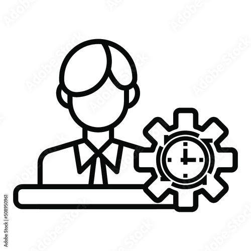 Employee, consistency, performance icon