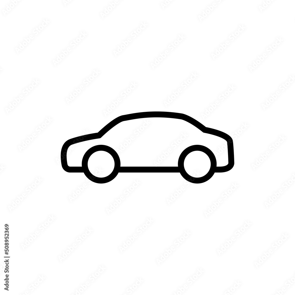 Car Icon Vector Isolated on White Artboard Car Icon Vector Isolated on White Artboard
