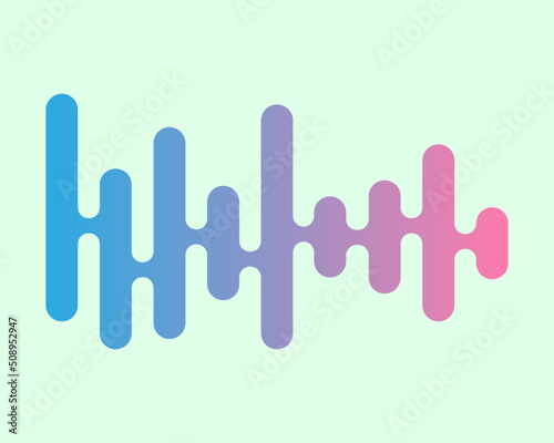Image of music chart in pink and blue gradient on gentle background