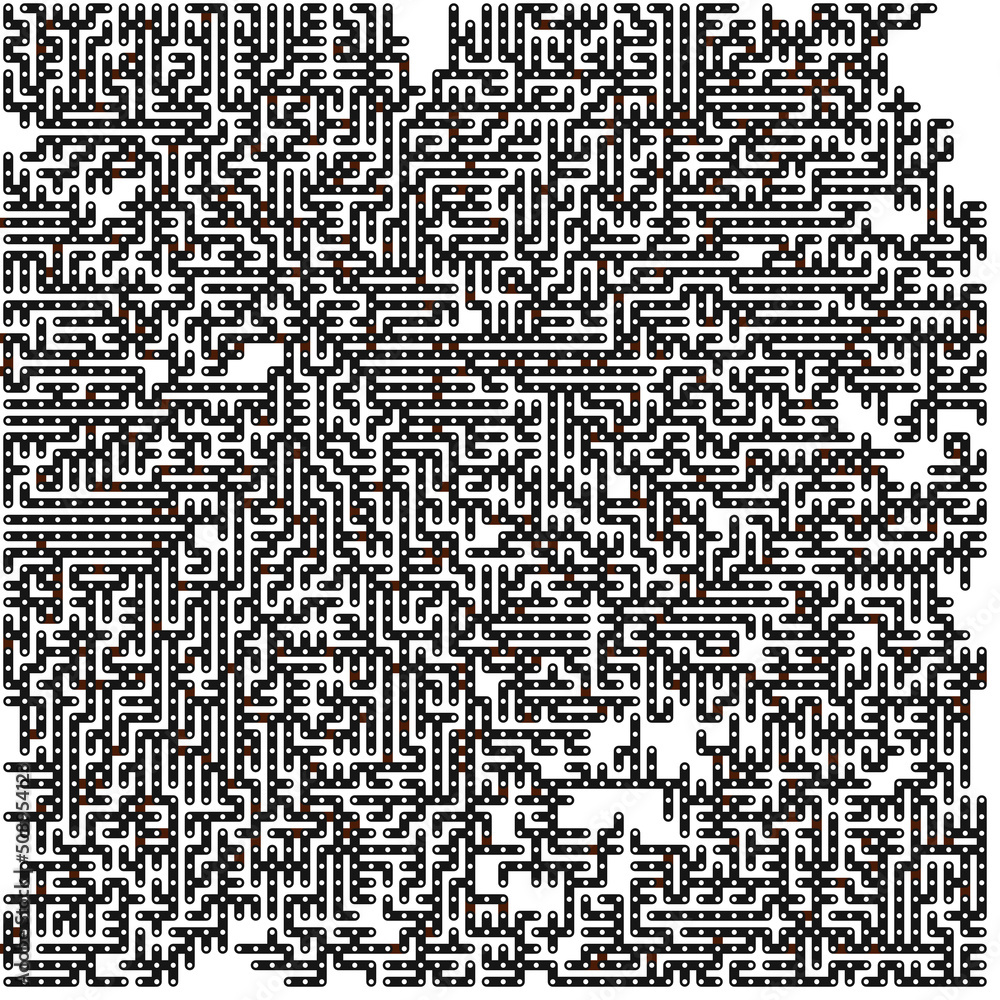Fototapeta premium Albert-Laszlo Barabasi algorithm network visualization implementation illustration