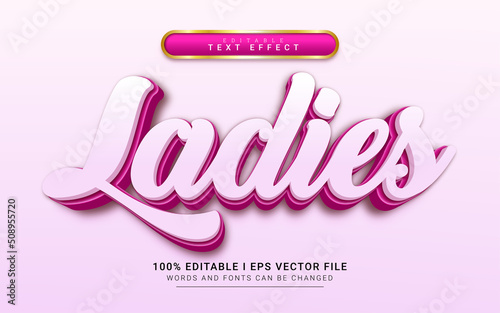 Wallpaper Mural ladies 3d style text effect Torontodigital.ca