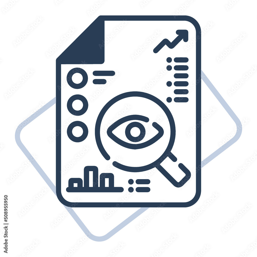 Vision, chart, survey icon Vision, chart, survey icon