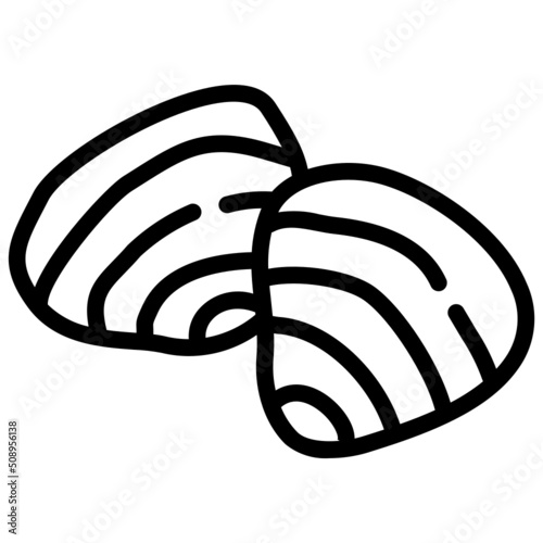 handdrawn clam icon