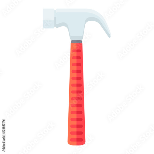 Cartoon rip claw hammer vector isolated object illustration