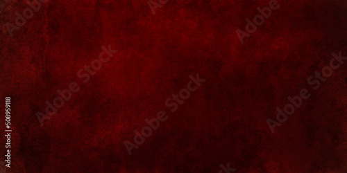 Red grunge backdrop cement background with vintage texture concrete banner.
