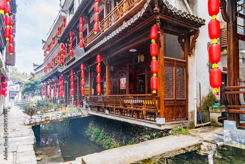 Canvas Print Scenery of Likeng Scenic Area, Wuyuan, Jiangxi province
