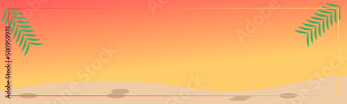 夕焼け 夕日 海 背景 風景 バナー 壁紙 デザイン 