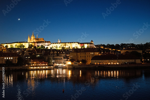 Prague city by night.