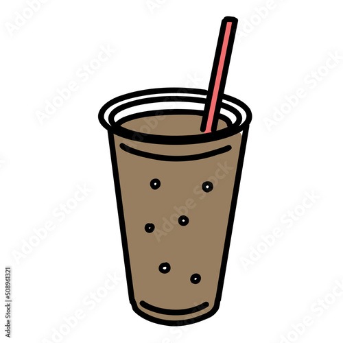 ファーストフードのコーラのイラスト