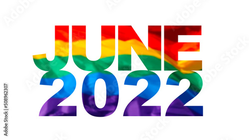 Texte with raynbow flag, LGBTQ+ Pride 2022, pride LGBT, lgbt, pride 22, june 22 june 2022, gaypride 22 photo