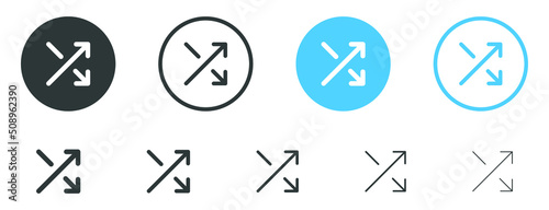 shuffle icon, random symbol with two arrow - andomize randomize playlist line outline icons, Shuffling icon